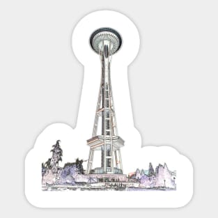 Seattle Space Needle edges Sticker